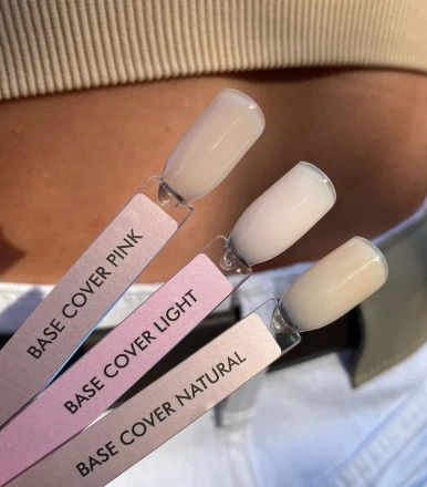 ONE NAIL   Base COVER LIGHT   15мл   База камуфлирующая эластичная  (легкие в снятии)