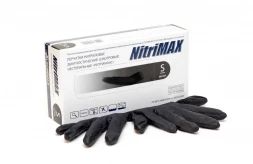 NITRIMAX   Черные   S   Перчатки нитриловые  50пар   (Малайзия)