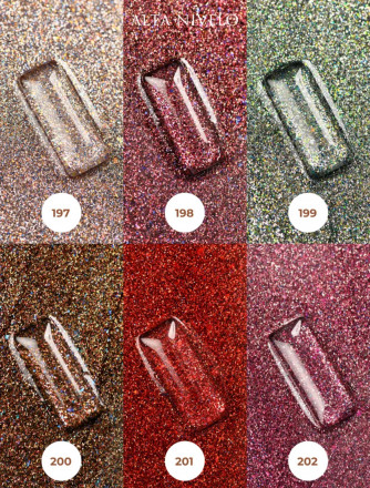 ALTA NIVELO   Гель-лак с шиммером   10мл   LUREX   #198