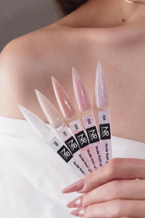 NAIL REPUBLIC   Gel NUDE FLASH   #251   15г   Гель  для моделирования средне-жидкий светоотражающий