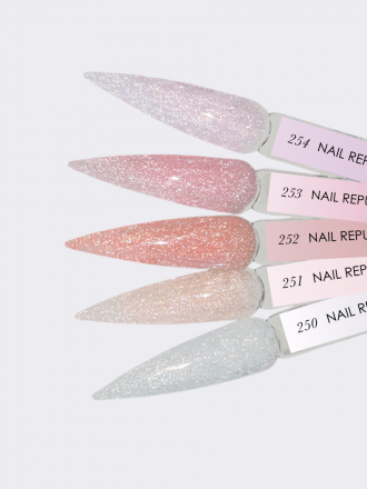 NAIL REPUBLIC   Gel NUDE FLASH   #251   15г   Гель  для моделирования средне-жидкий светоотражающий