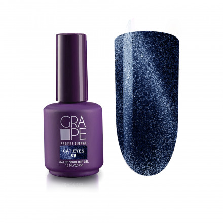 GRAPE  Гель-лак кошачий глаз CAT EYES  15мл   №09