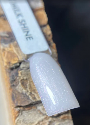 ONE NAIL   Base MILK SHINE   15мл   База камуфлирующая эластичная с шиммером молочная  (легкие в снятии)