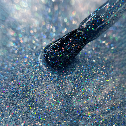 IQ BEAUTY   Prolac   #123 FROSTY BREATH   12,5мл   Лак для ногтей с биокерамикой плупрозрачный голографик