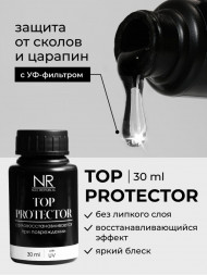 NAIL REPUBLIC   Топ антивандальный без л/с   Top   PROTECTOR c UV   30мл   (бутылка)