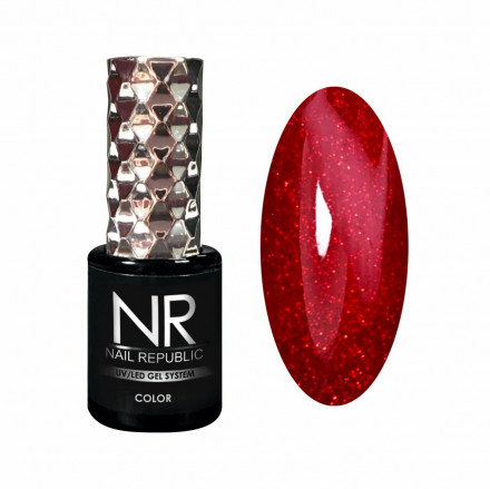 NAIL REPUBLIC   #432 Perfect Red   10мл   Гель-лак с шиммером