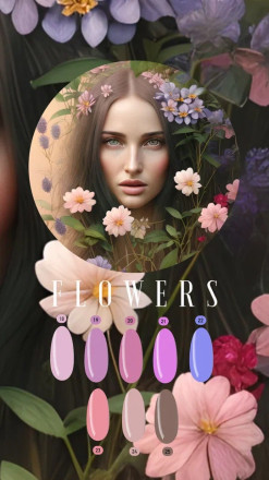 TIES   Гель для укрепления  ONLY GEL  15мл   Flowers   №18